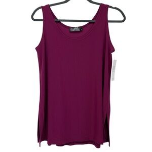 Sympli Go To Tank Relax Top Womens 8 Magenta Pink Sleeveless New